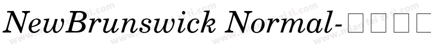 NewBrunswick Normal字体转换